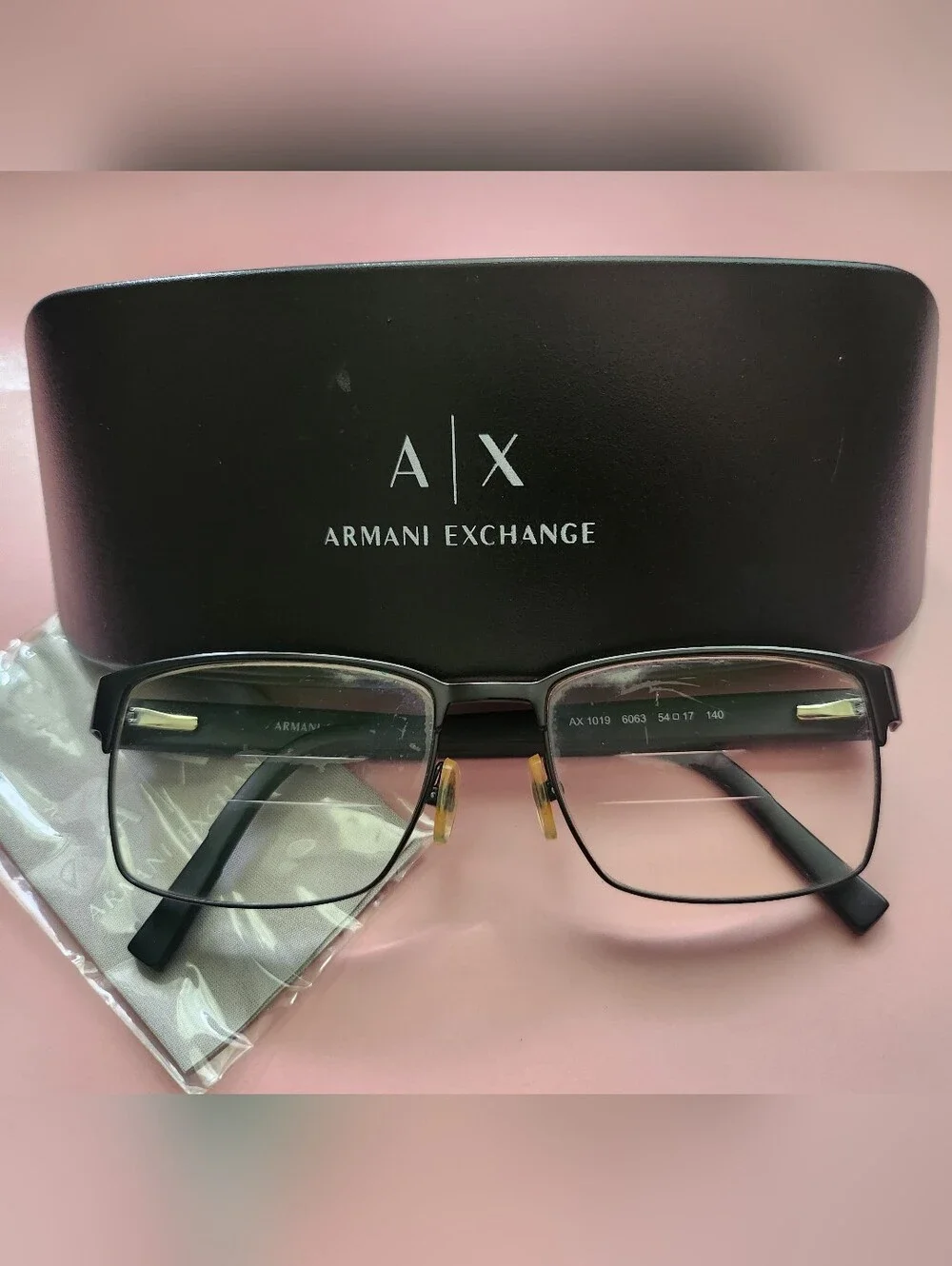 Armani Exchange Eyeglasses Frame/Case/Cleaning Cloth